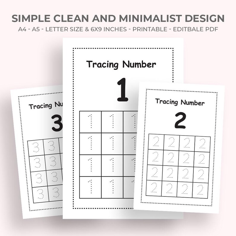 Number Tracing Workbook 1-10 – Preschool Printable (PDF Download A4 ...