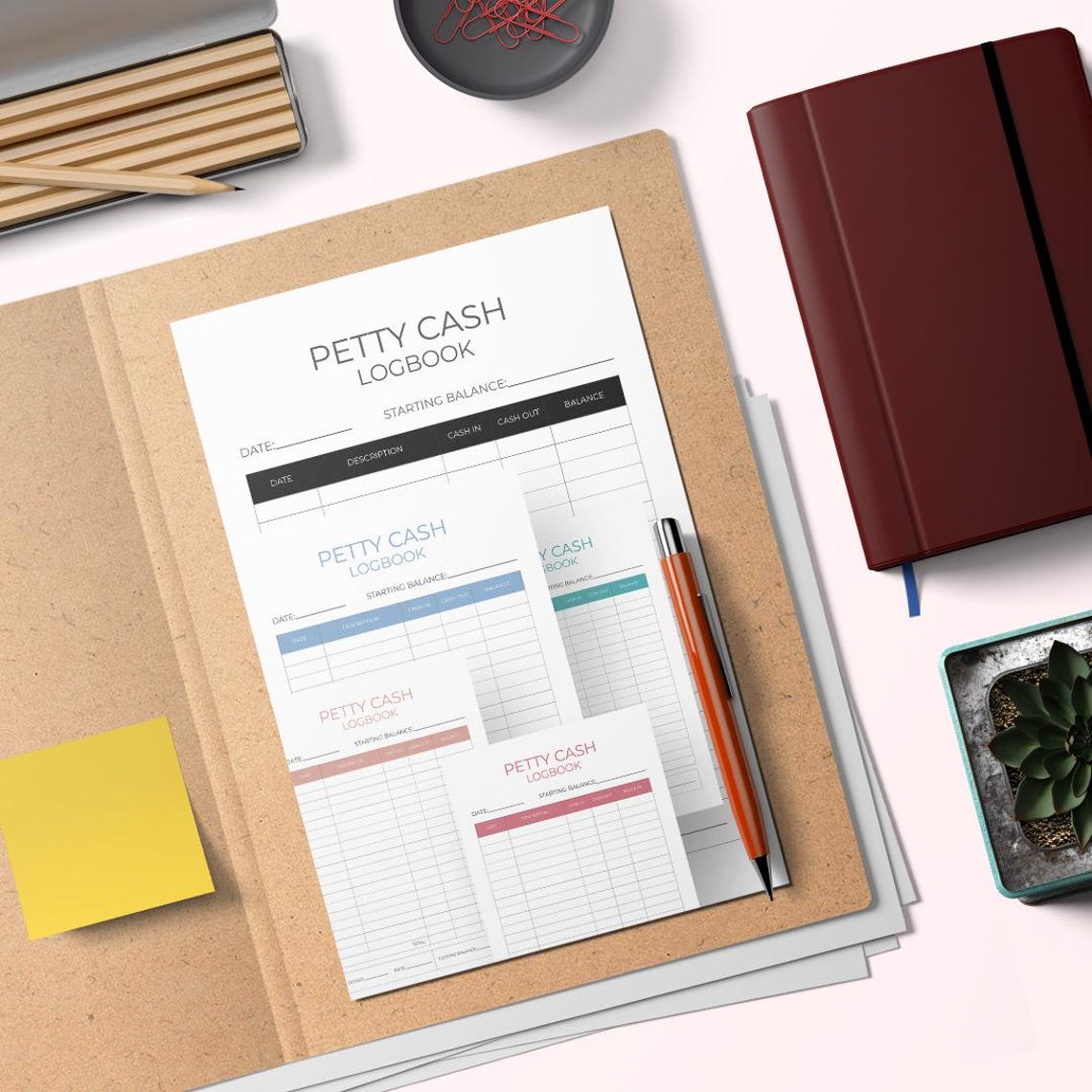 Petty Cash Logbook Printable: Business Ledger (A4, Letter, 6x9, A5 PDF Sizes) - Etsy