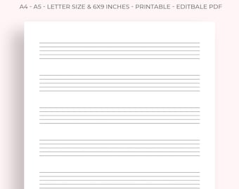 Handgeschreven muziekboek, 50 blanco pagina's voor componeren en oefenen, notitieblok muziekpapier, for muzikanten, studenten en professionele artiesten