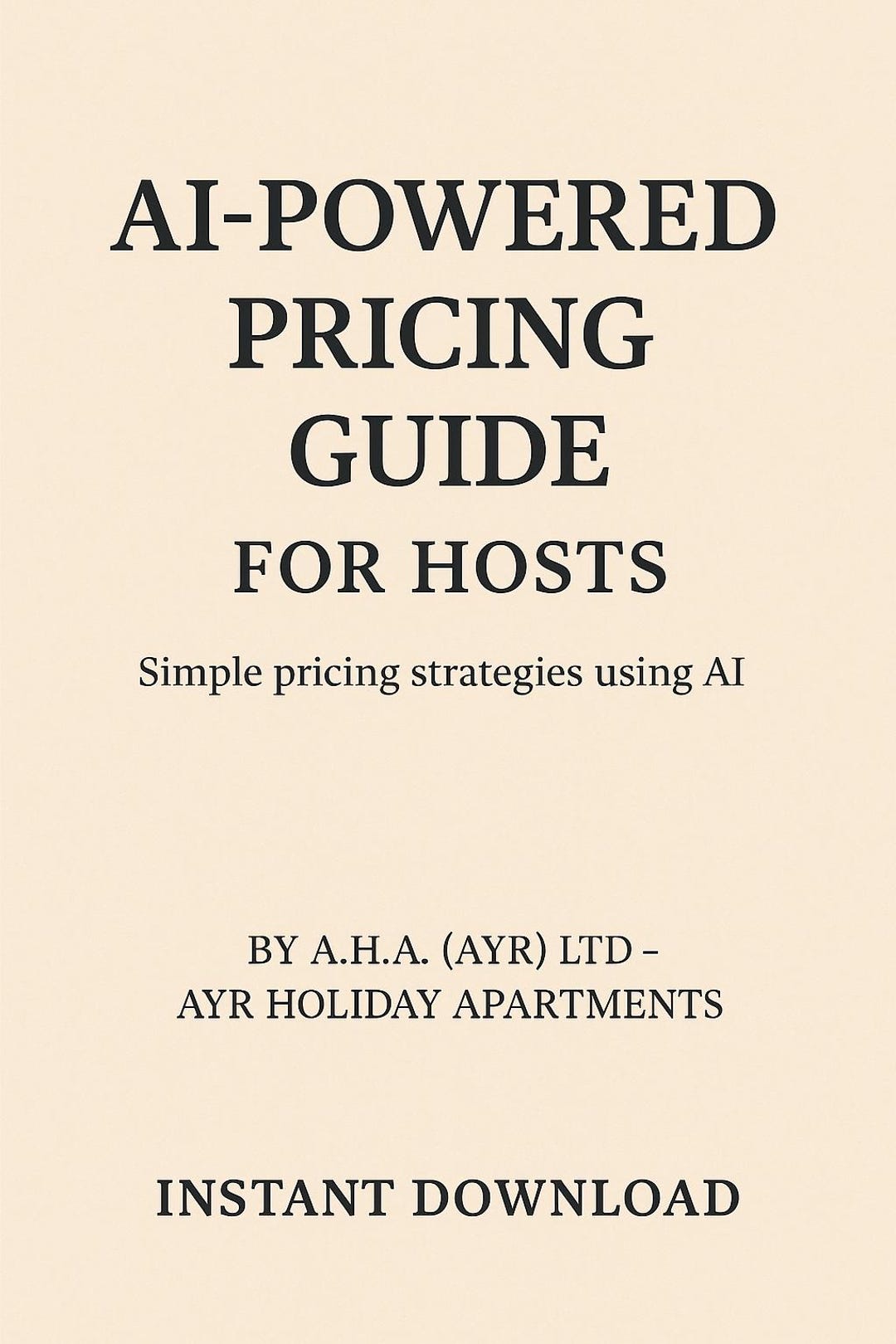 AI Pricing Guide for Hosts | Holiday Let, Contractor Rates (instant ...