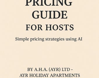 AI Pricing Guide for Hosts | Holiday Let, Contractor Rates (Instant Download)
