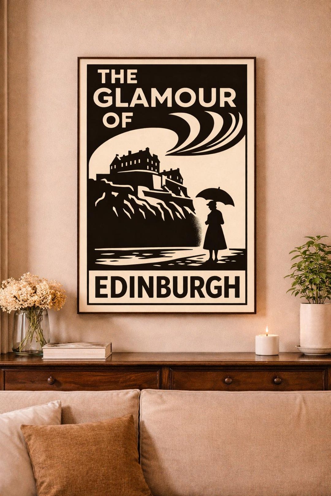 Edinburgh Scotland Print: Vintage Travel Poster Art - Etsy