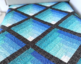 Modern Throw Quilts for Sale, Ombre Lap Quilts, Ready to Ship with Free Shipping, Handmade Busy Hands Quilts, Unique Christmas Gift Ideas