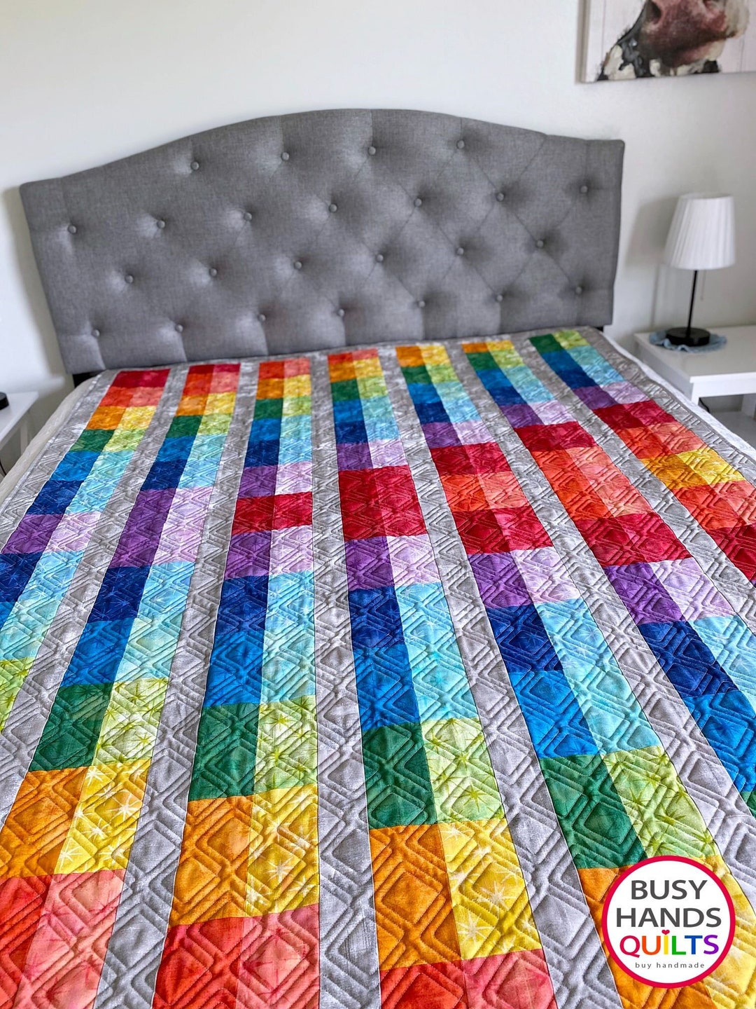 Handmade Rainbow Throw Quilts for Sale Ready to Ship Rainbow Etsy