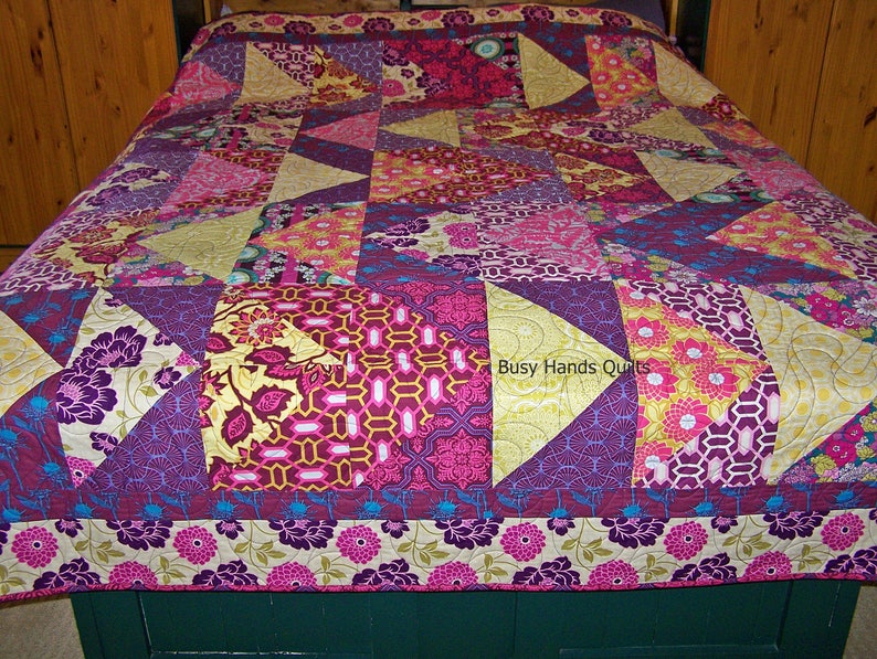 Handmade Modern Queen Quilts for Sale and Ready to Ship with Etsy