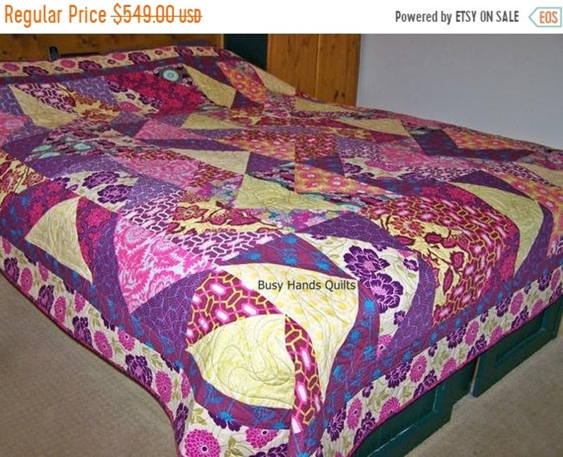 Handmade Modern Queen Quilts for Sale and Ready to Ship with Etsy