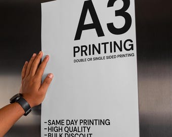 Imprime mi diseño A3 / Impresión A3 / Impresión A3 rápida / servicio de impresión / Imprimir diseño Canva A3 / Impresión Canva