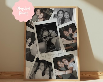 Impresión Polaroid personalizada, póster fotográfico personalizado, arte de pared personalizado, decoración de habitación universitaria, regalo para mejor amigo, regalo para novia, novio