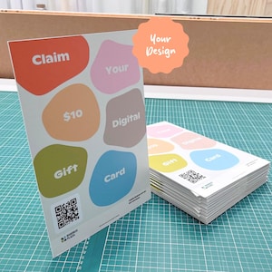 Imprima su tarjeta de presentación / Impresión de tarjetas de presentación A5, A6, A4 / Tarjeta de presentación promocional / Servicio de impresión / Impresión en Canva / Expositor de mesa / Cafetería