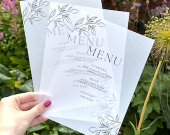 Servicio de impresión en vitela - Impresión en vitela para bodas - A6, A5, A4, 5"x7" - Impresión de tarjetas para guardar la fecha - Papel transparente - Impresión de invitaciones de boda