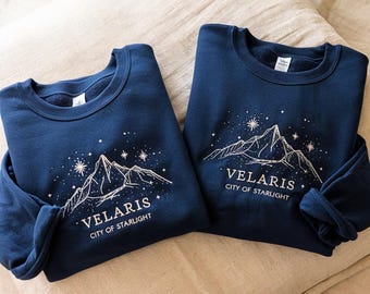 Velaris Embroidered Sweatshirt, City of Starlight, Acotar Fan Tee