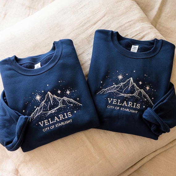 Velaris Embroidered Sweatshirt, City of Starlight, Acotar Fan Tee