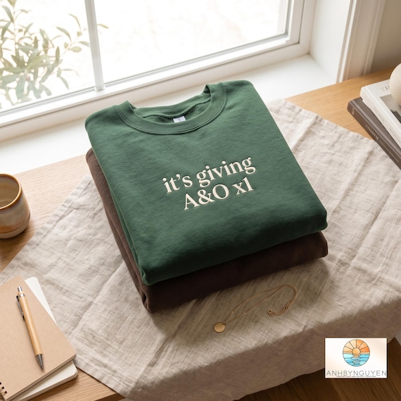 Embroidered It's Giving A&O x1 Sweatshirt, Funny Nurse Shirt, Medical Gift