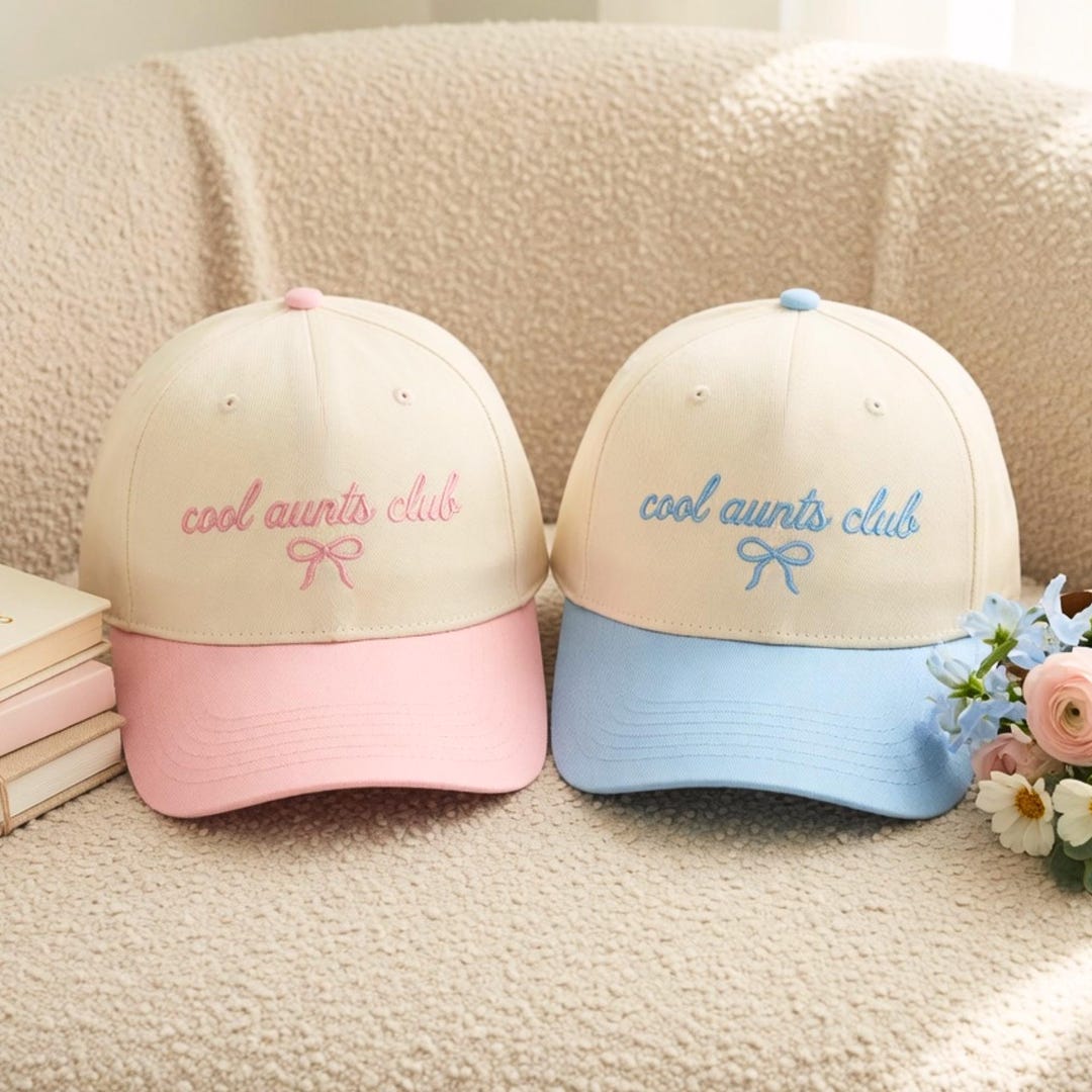 Aunts Club Embroidered Trucker Cap, Coquette Bow Aunt Hat - Etsy