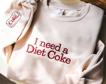 Embroidered Diet Coke Sweatshirt, Mama Gift
