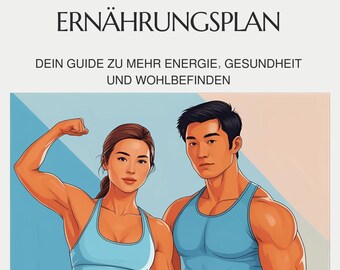 May include: An illustrated book cover with the text "30 TAGE FITNESS & ERNÄHRUNGSPLAN" and "DEIN GUIDE ZU MEHR ENERGIE, GESUNDHEIT UND WOHLBEFINDEN". The image features a man and woman in athletic wear. The author's name, LAURA ISABELL FROHNE, is at the bottom.