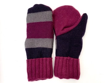 Women's Sweater Mittens, 100% Wool and Cashmere Outers and Cashmere Lined