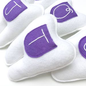 Child's Personalized Tooth Fairy Pillow. Purple Pocket. image 3