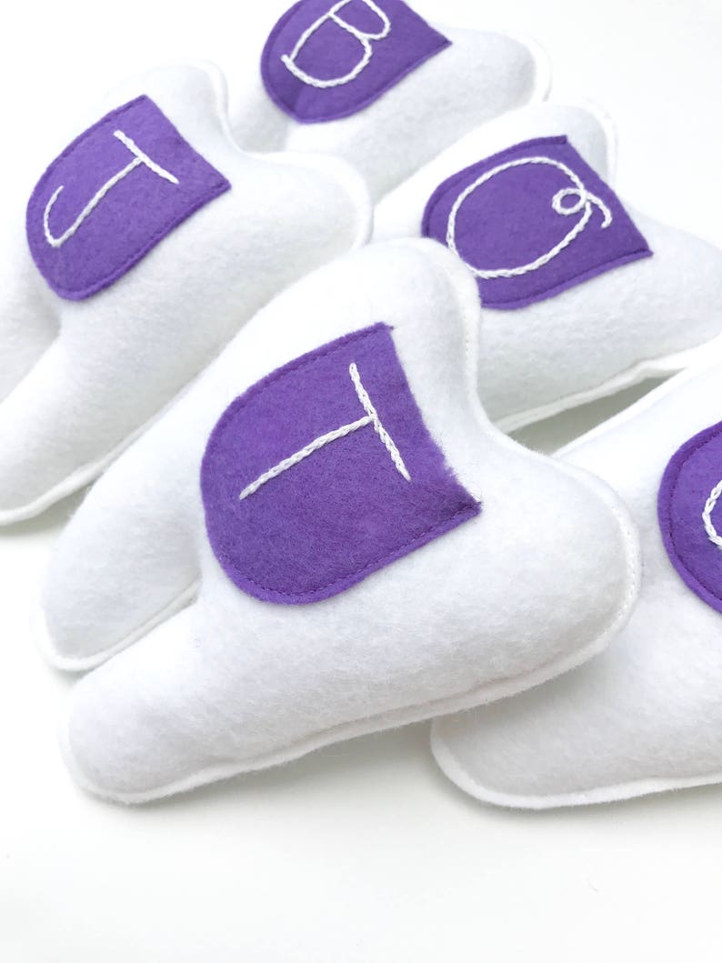 Child's Personalized Tooth Fairy Pillow. Purple Pocket. image 3