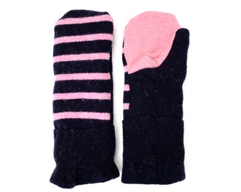 Women's Sweater Mittens, 100% Wool and Cashmere Outers and Cashmere Lined