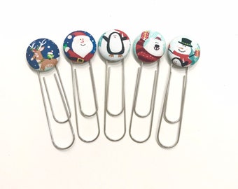 Jumbo Paperclip Bookmark | Fabric Button Bookmark | Christmas Gift | Teacher Gift | Graduation Gift | Book Club Gift | Easter Basket Gift