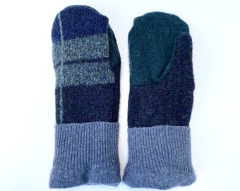 Women's Sweater Mittens, 100% Wool and Cashmere Outers and Cashmere Lined