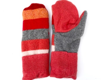 Women's Sweater Mittens, 100% Wool and Cashmere Outers and Cashmere Lined