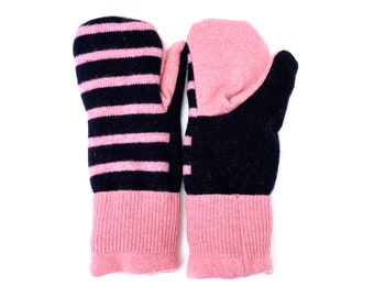 Women's Sweater Mittens, 100% Wool and Cashmere Outers and Cashmere Lined