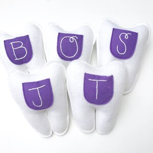 Child's Personalized Tooth Fairy Pillow. Purple Pocket. image 2