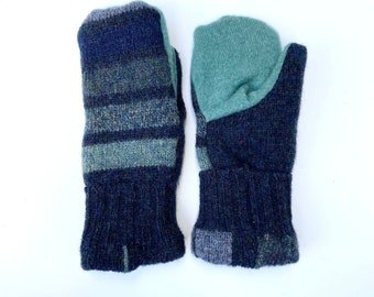 Women's Sweater Mittens, 100% Wool and Cashmere Outers and Cashmere Lined