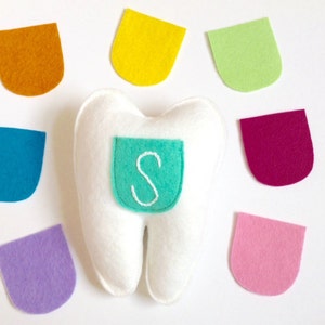 Tooth Fairy Pillow. Custom Embroidered Monogram. Custom Color Option. Holds Baby Teeth for the Tooth Fairy. image 3