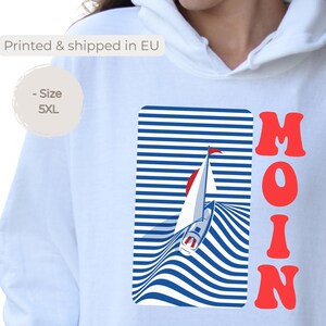 Camicia Moin, Felpa con cappuccio Statement, Camicia Maritimes, Geschenk für Sie, Camicia Damen, Camicia Nordsee, Felpa con cappuccio Ostsee, Meer Vibes, Sehnsucht nach Meer