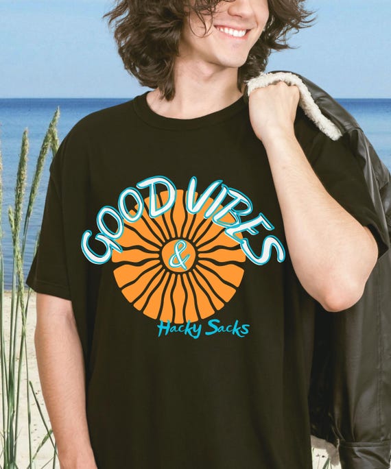 Good Vibes Hacky Sack Shirt, Retro Summer Tee, Comfort Colors Beach Shirt, Festival Tshirt