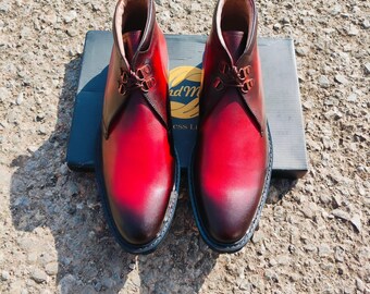 Handmade Leather Ankle Boots with Vibram Sole | Durable Outdoor & Everyday Footwear