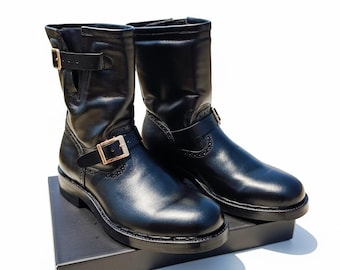 Handmade Calf Leather Goodyear Welted Boots: Unisex Artisan Footwear