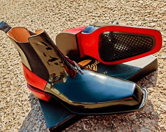 Handmade Calfskin Ankle Pair | Durable Everyday Wear | Classic Square-Toe Design | Comfortable All-Season Footwear