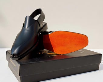 Handmade Leather Chapli Sandals: Traditional Pakistani Style