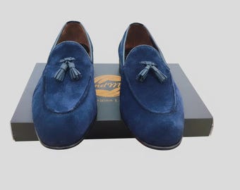 Handmade Leather Tassel Loafers: Classic Men's Slip-On Dress Shoes
