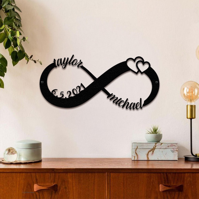 Infinity Sign Custom Custom Metal Infinity Sign, Personalized Family Name, LED Lights - Etsy