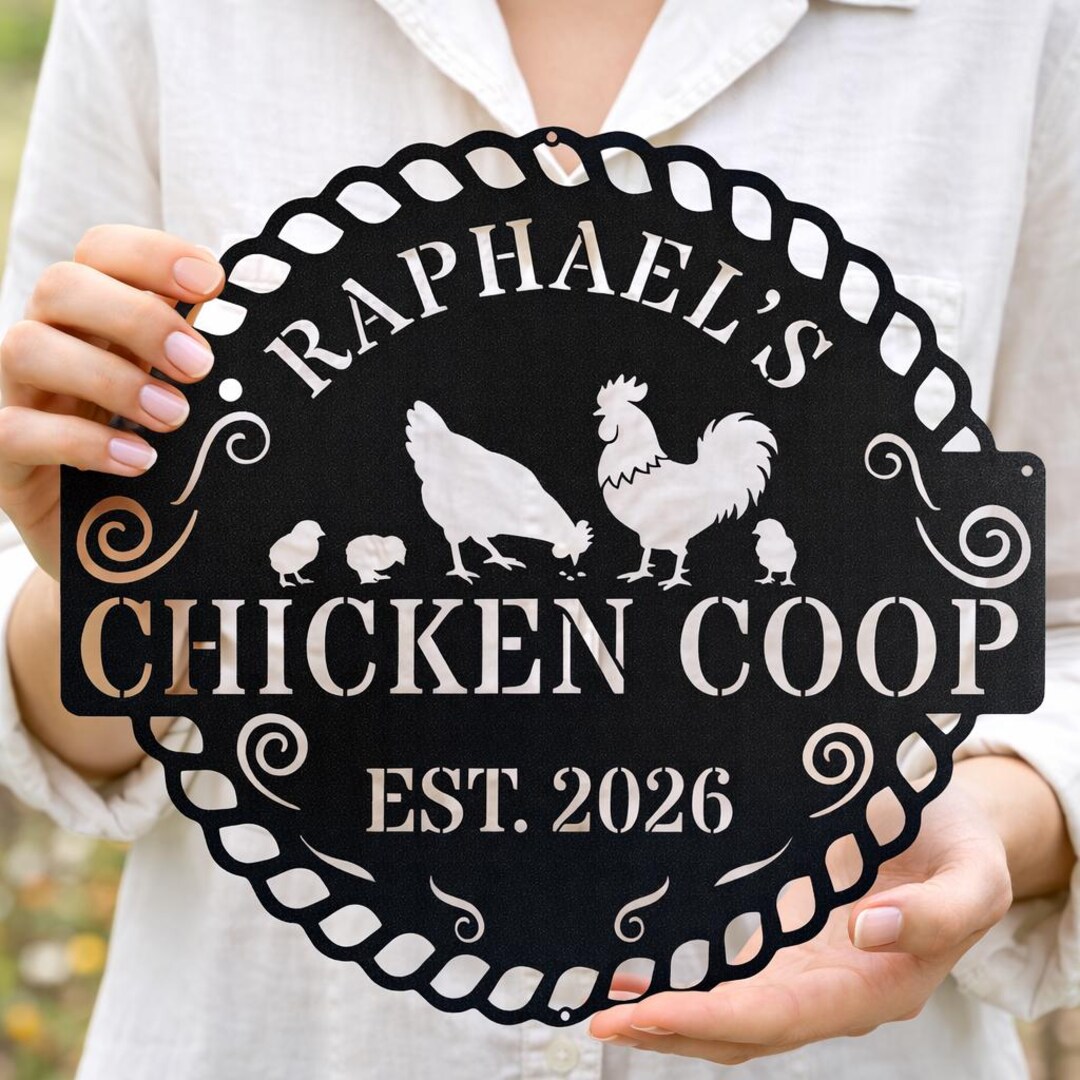 Chicken Yield Sign Rustic Chicken Farm Metal Sign - Personalized Farmhouse Wall Decor - Etsy