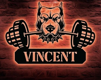 Personalisierte Metall Gym Zeichen für Home Workout Raum Dekor