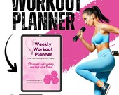 Weekly Fitness Planner: Home Gym Tracker for Tummy, Arms and Thighs (Digital Download)