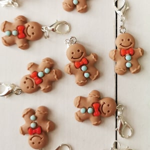 Gingerbread Man Progress Keeper: Winter Knitting Stitch Marker Christmas Holiday Leukgemaakt The Netherlands Europe