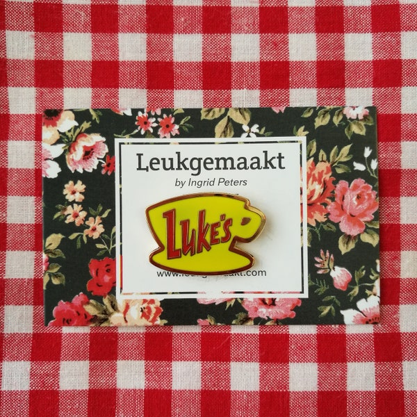 Enamel pin "Luke's" Gilmore girl fan club, coffee, Lorelai Rori Luke's Gilmore girls, team Luke, mothers Day present, gift for her birthday