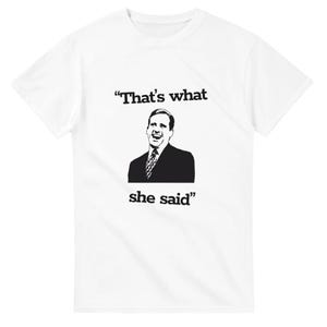 Das ist, was sie sagte T-Shirt | Schweres Unisex-T-Shirt mit Rundhalsausschnitt | OFFBRANDO