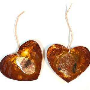 Grote terracotta hartornamenten