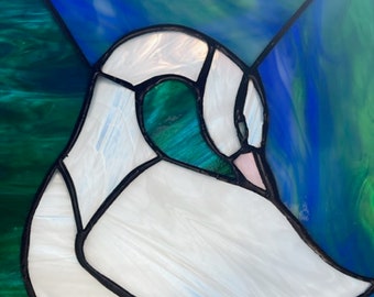 Swan Stained Glass Panel