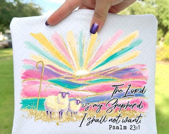 The Lord Is My Shepherd Christian Easter PNG, Colorful Bible Verse Shirt Design, Trendy Jesus Png, Watercolor Faith Sublimation,Digital File