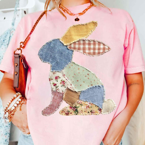 Patchwork Bunny PNG, Preppy Easter PNG, Easter Png, Girl Easter Png, Camo Bunny PNG, Girl Yarn Bunny Png, Easter Sublimation, Digital FIle