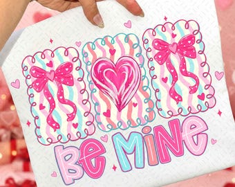 Be Mine Png, Coquette Bow Png, Brushstroke Love Png, Valentine's Day Png, Preppy Heart Shirt, Galentine Sublimation, Digital Download